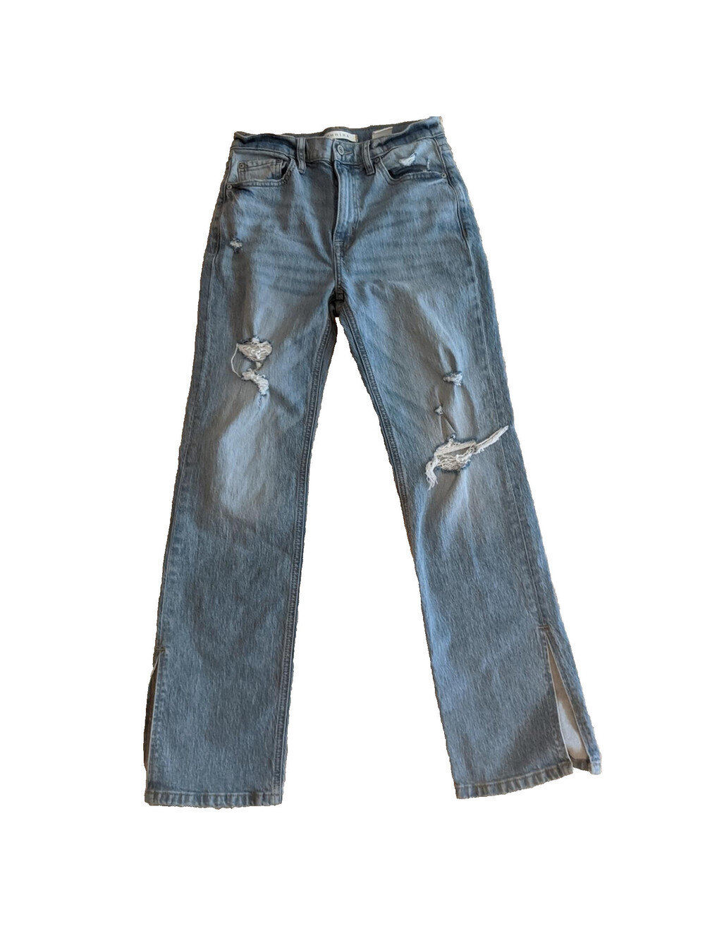 Eunina Women's Size 3 High Rise Dad Jean 26W Distressed Straight Leg 28" Inseam